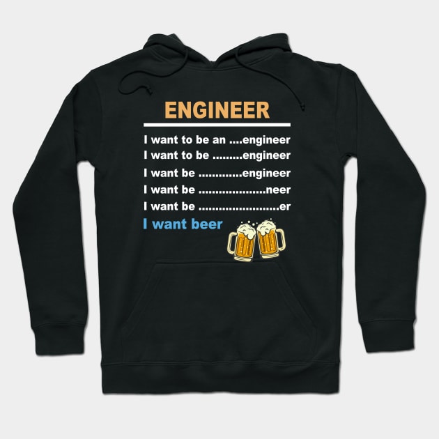 Chemical Engineer Chemical Science Engineering Beer Drinker Hoodie by ChrifBouglas